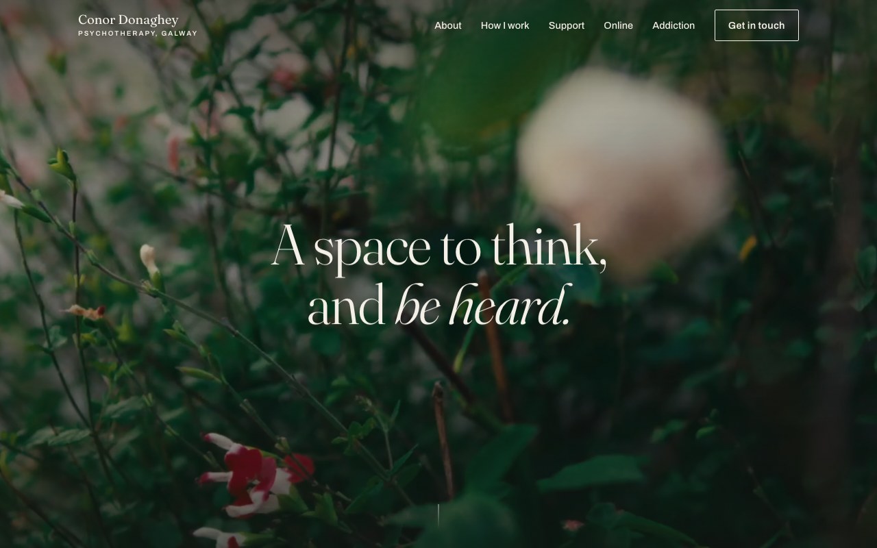 Conor Donaghey Psychotherapy homepage
